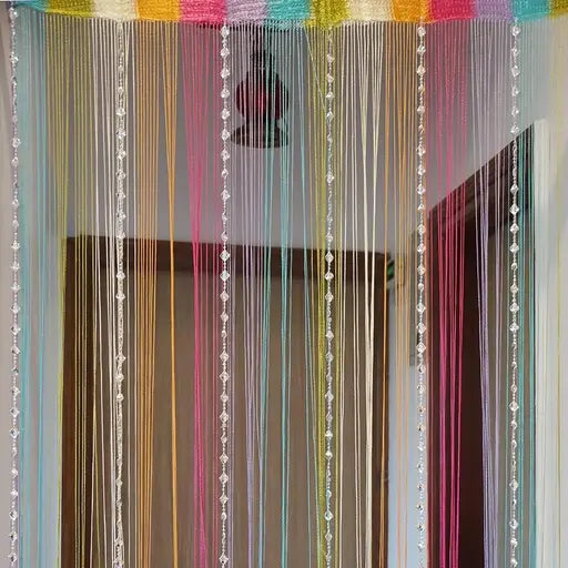 Beautiful Multi Color Threads String Curtains
