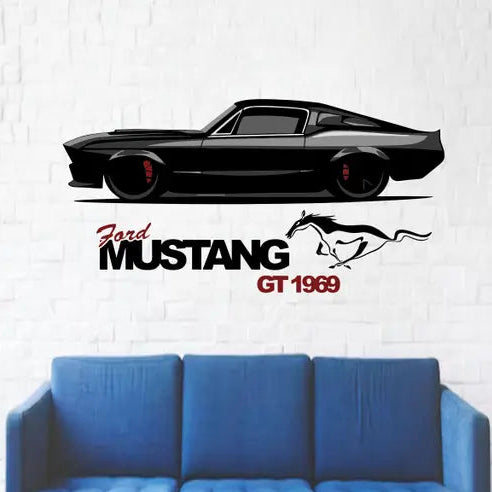 Ford Mustang GT 1969 Car Wall Sticker