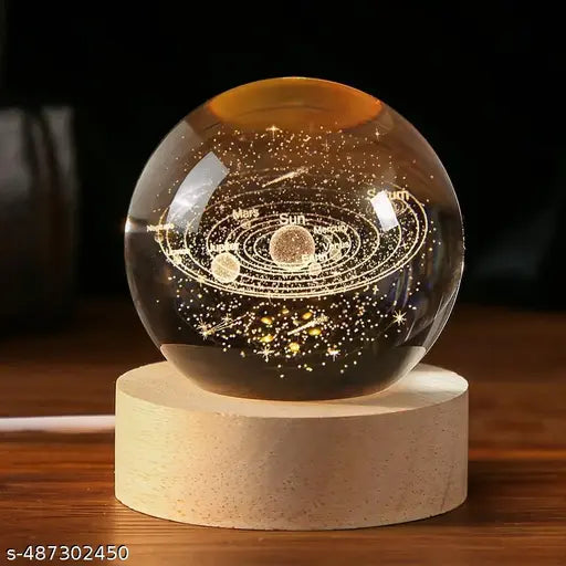 Unique Night Lights 3D Galaxy Crystal Ball Night Lamp