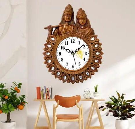 Premium Quality Lord Radhe Krishna Analog Wall Clock