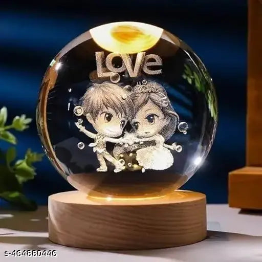 3D Love Crystal Ball Night lamp | Birthday Gift for Girl