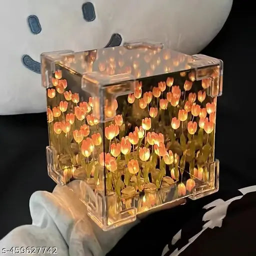 30 Flowers Led Decorative Lamp | 2 In 1 Mirror & Table Ornaments For Bedroom