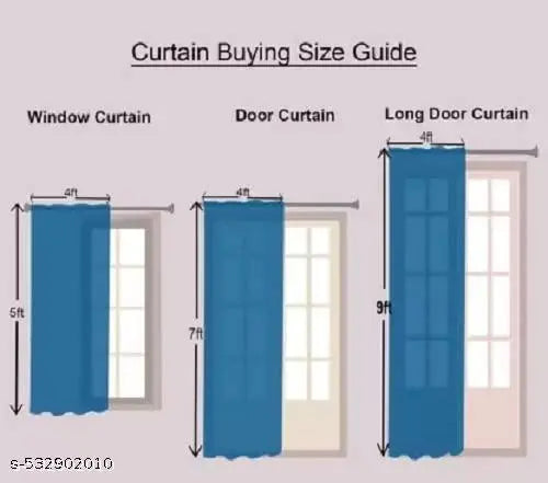 Black and Yellow Polyester Window Curtains – Set of 4 Panels